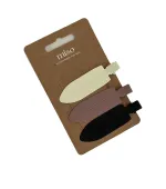 Набор зажимов матовый металл: белый черный пудра