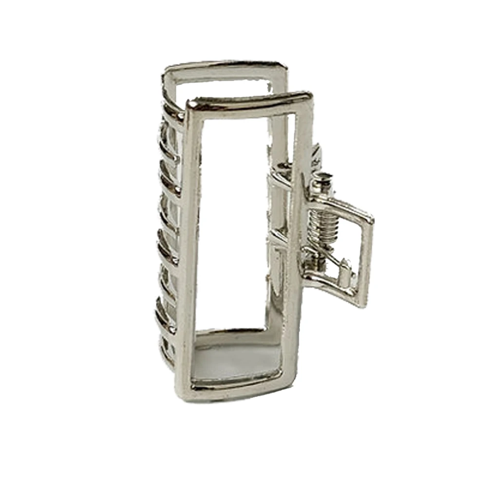 Краб бабочка прямоугольная серебро 4 см