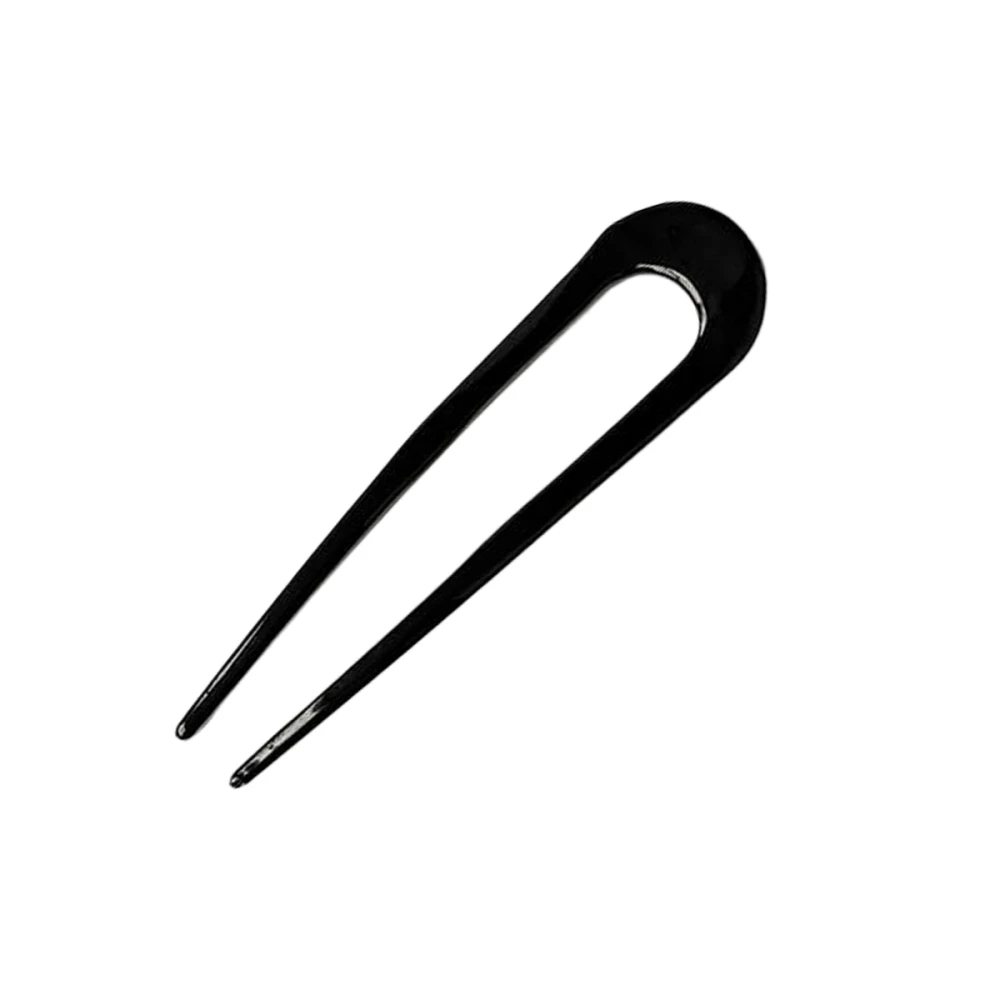 Тримач для волосся глянцевий чорного кольору 11 см