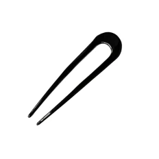 Тримач для волосся глянцевий чорного кольору 11 см