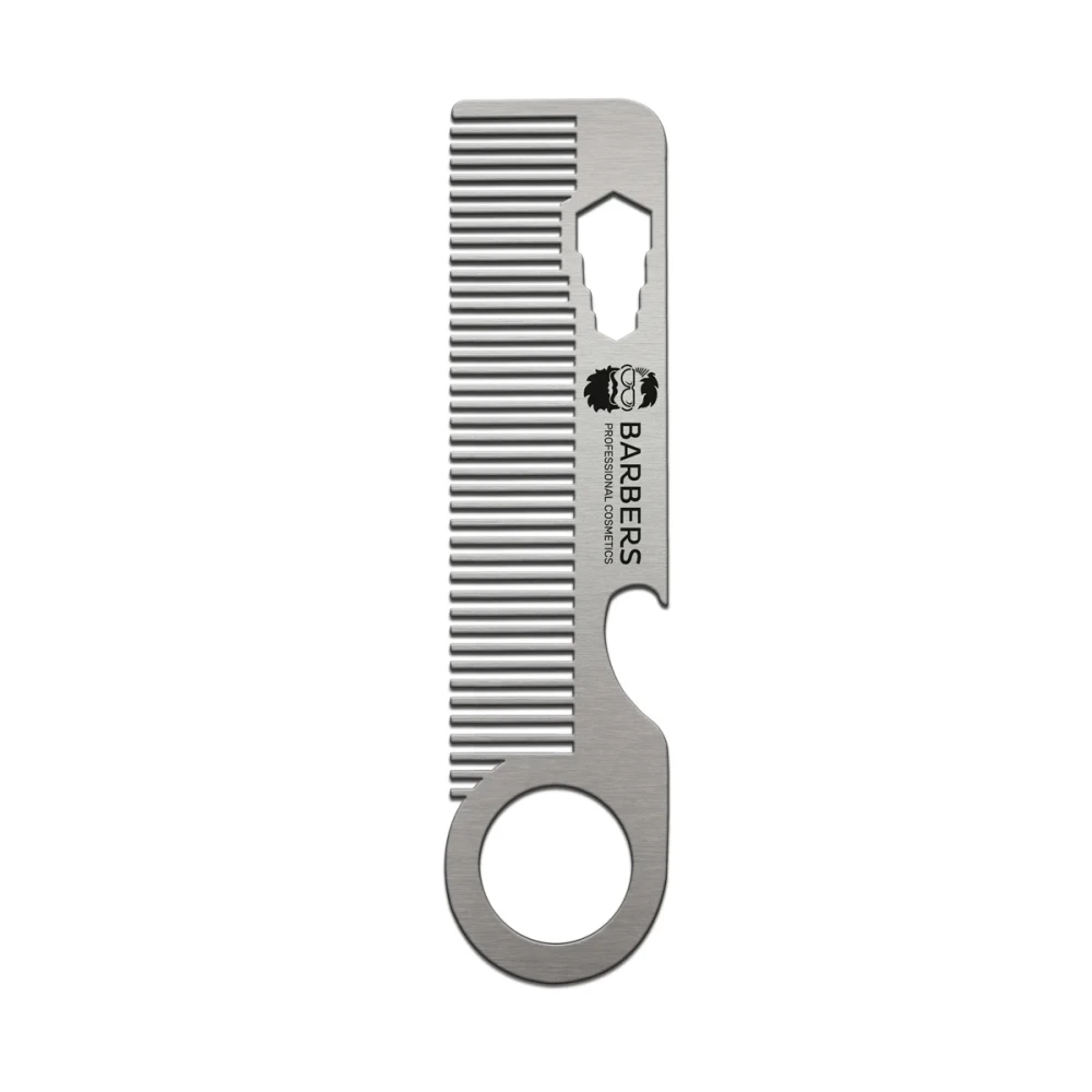 Металевий гребінець для бороди та волосся Barbers Metal Comb