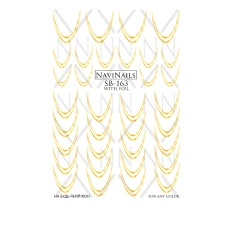 Слайдер Navinails с белой подкладкой/объемной фольгой Max (SB-163 gold)
