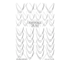 Слайдер Navinails с белой подкладкой/объемной фольгой Max (SB-163 silver)