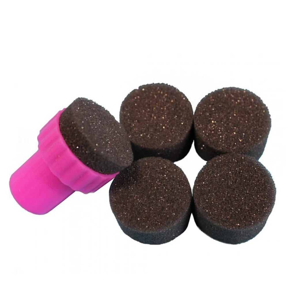 Штамп для стемпинга для омбре с малиновой ручкой + 4 запаски