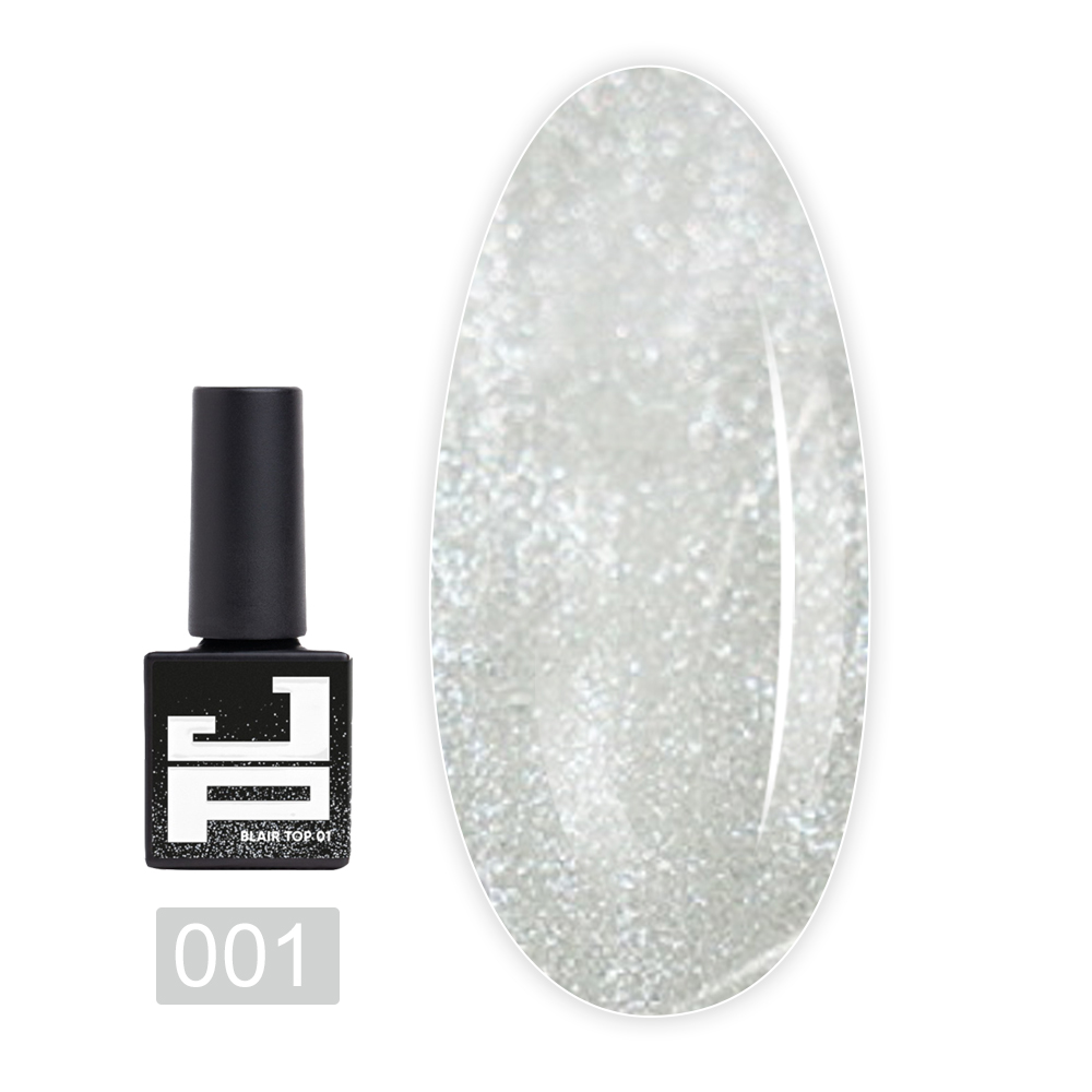 Закріплювач для гель-лаку з ефектом Blair Top Coat 10 мл (01)