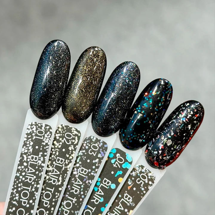 Закріплювач для гель-лаку з ефектом Blair Top Coat 10 мл (02)