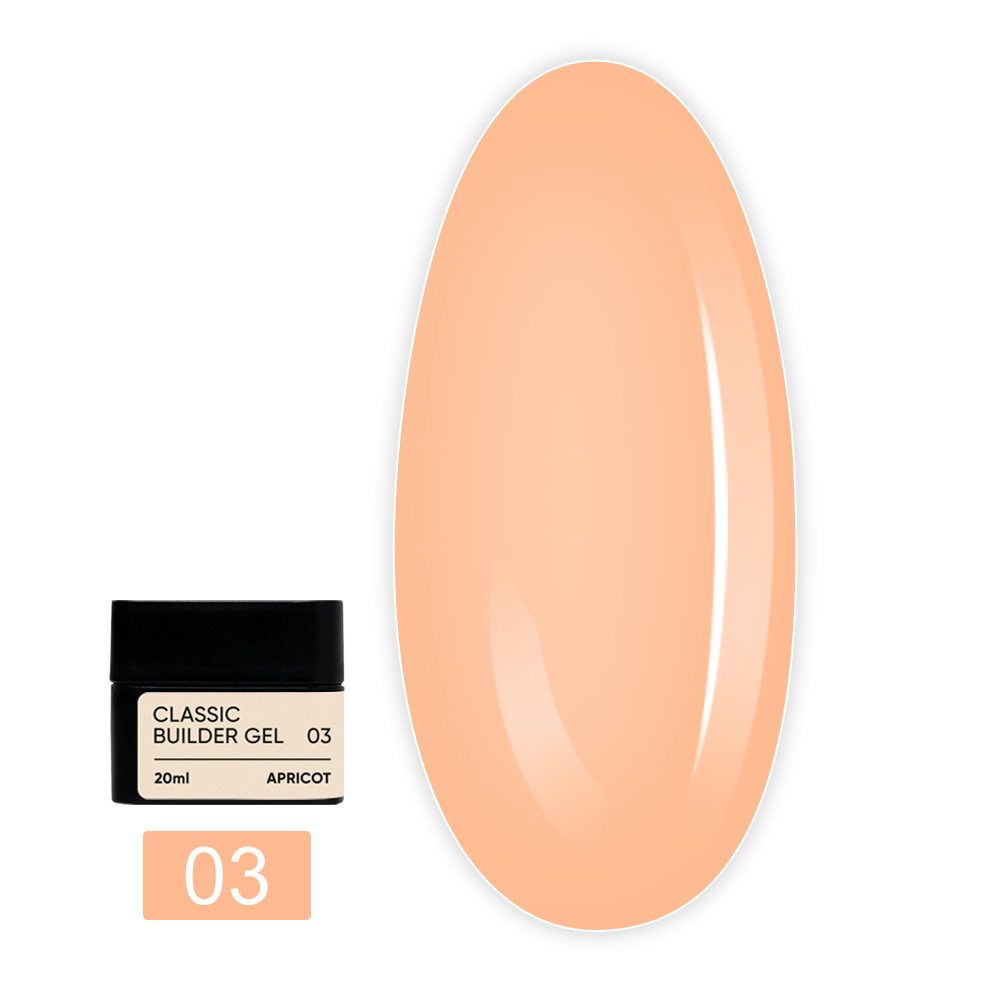 Класичний білдер-гель для моделювання  Jerden Proff Classic Builder Gel 20мл (03)