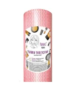 Полотенце PANNI MLADA ПМ сетка 30х50 100 ед в рулоне из спанлейса 60г/м2 (Розовая волна)