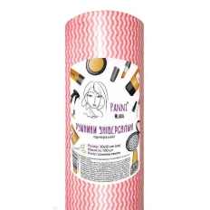 Рушник PANNI MLADA ПМ сітка 30х50 100 од в рулоні зі спанлейсу 60г/м2 (Рожева хвиля)