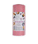 Серветки PANNI MLADA ПМ сітка 25х30 см 60 г/м2 100 од. в рул (Рожева хвиля)