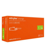 Рукавички нітрил без пудри нестерильні Nitrylex Orange 100 од (S)