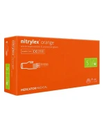 Перчатки нитрил без пудры нестерильные Nitrylex Orange 100 од (S)