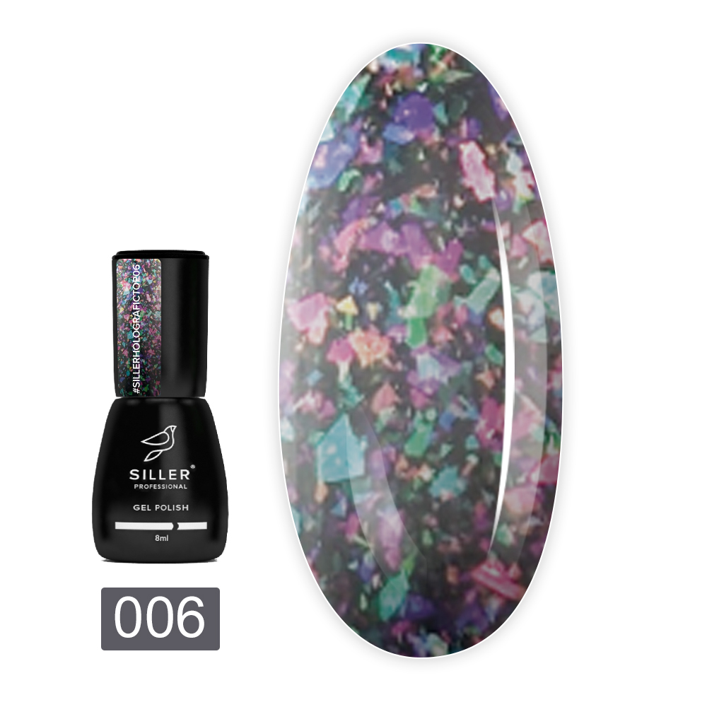 Топ Shine No Wipe Голографик 8 мл (006)