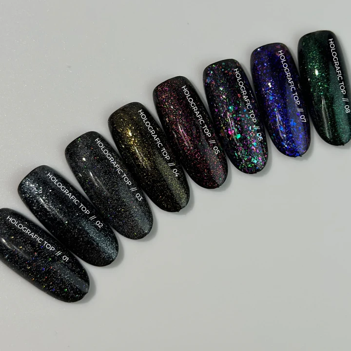 Топ Shine No Wipe Голографик 8 мл (008)