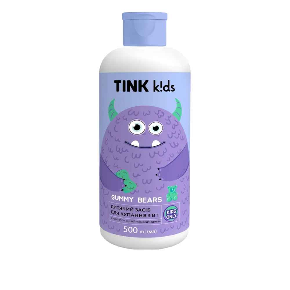 Детское средство для купания 3 в 1 Tink kids 500 мл (Gummy Bears)