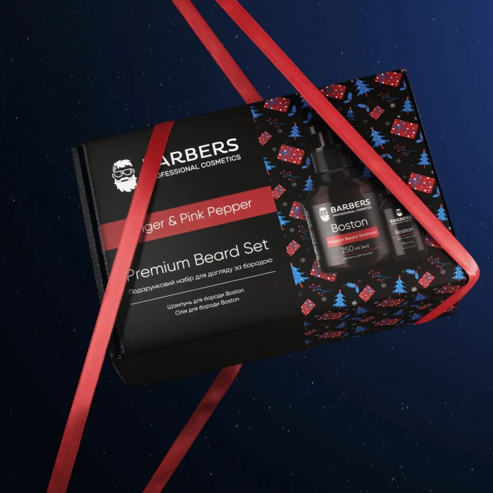 Подарочный новогодний набор по уходу за бородой Ginger & Pink Pepper