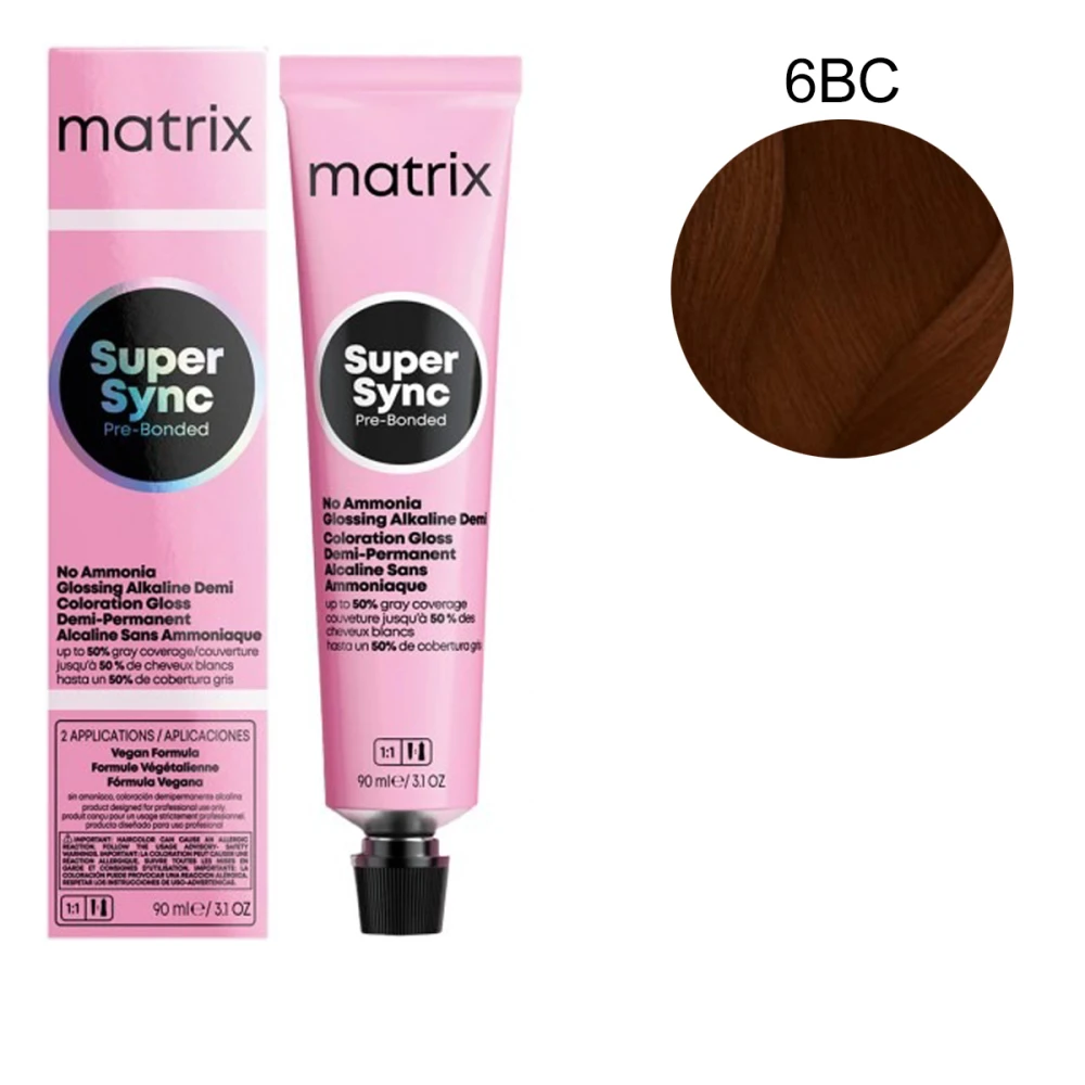 Краска для волос Matrix без аммиака SUPER SYNC 90 мл (6BC)