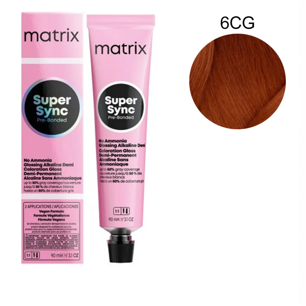 Краска для волос Matrix без аммиака SUPER SYNC 90 мл (6CG)