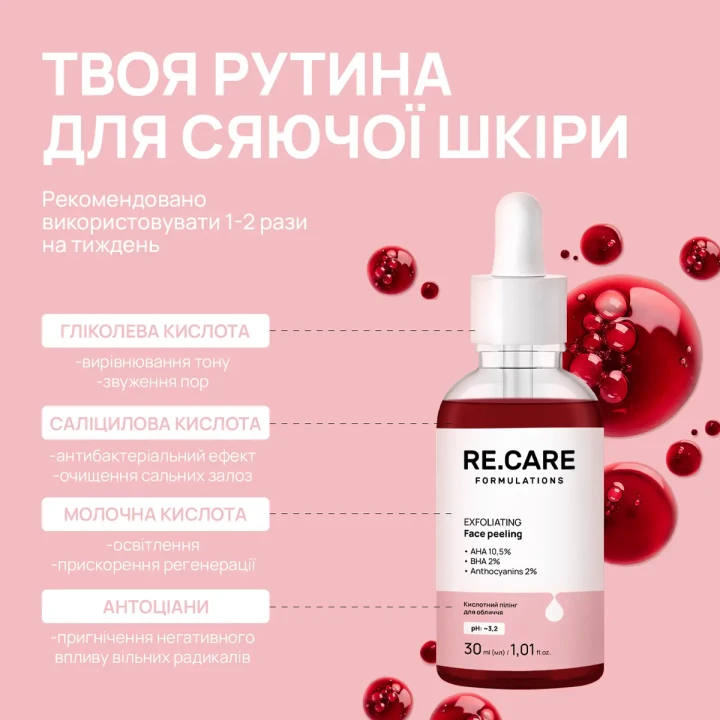 Кислотный пилинг для лица Exfoliating Face peeling 3 мл