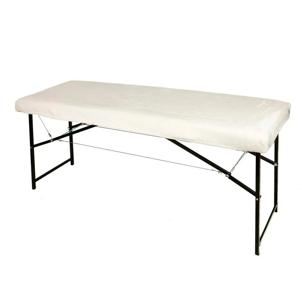 Чохол махровий на кушетку, масажний стіл багаторазовий (Білий)