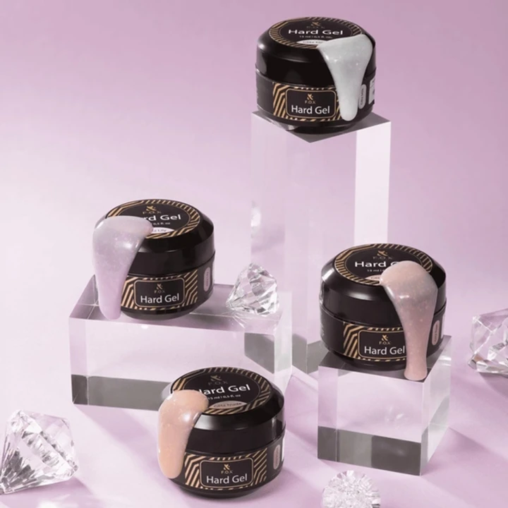 Гель Hard gel строительный жидкий 15 мл (Glitz Nude)