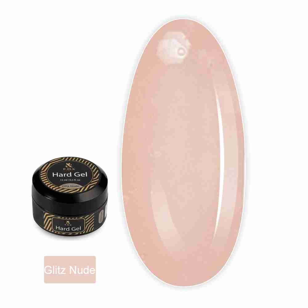 Гель Hard gel строительный жидкий 15 мл (Glitz Nude)