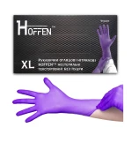 Перчатки нитрил неопудренные нестерильные текстурированные Hoffen Violet 100 ед (XL)