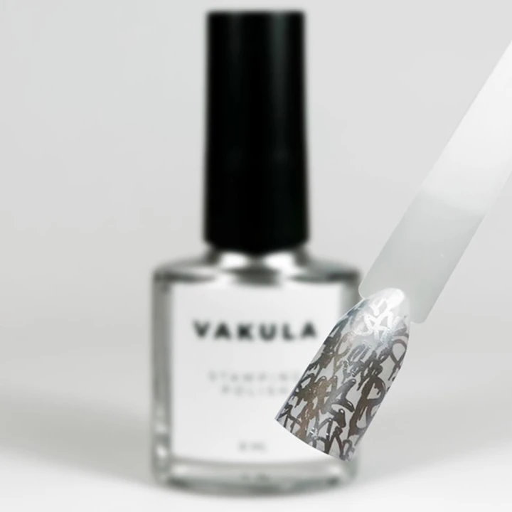 Лак для стемпинга Vakula 8 мл (03 серебро с шиммером)