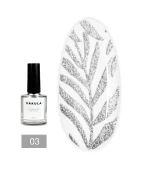 Лак для стемпинга Vakula 8 мл (03 серебро с шиммером)
