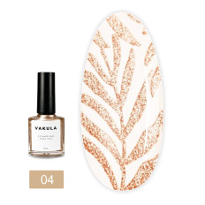 Лак для стемпинга Vakula 8 мл (04 золото с шиммером)