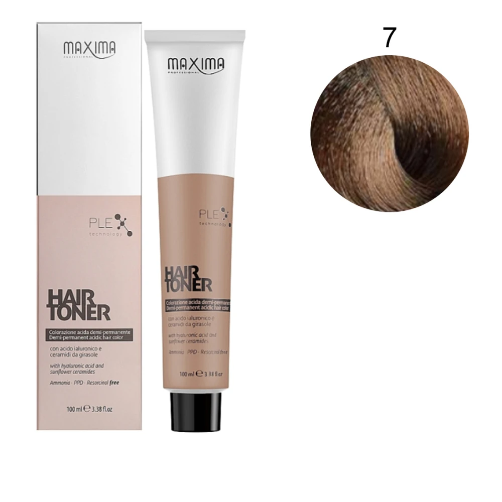 Демиперманентная краска для волос Maxima с гиалуроновой кислотой и керамидами 100 мл (7 - блондин)