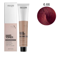 Деміперманентна фарба для волосся Maxima з гіалуроновою кислотою та керамідами 100 мл (6.66 - інтенсивний темний червоний блондин)