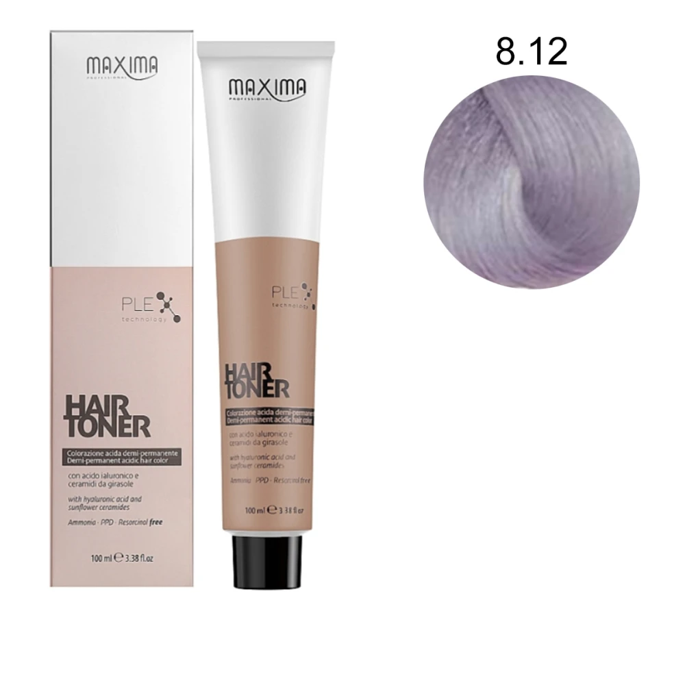 Демиперманентная краска для волос Maxima с гиалуроновой кислотой и керамидами 100 мл (8.12 - жемчужный светлый блондин)