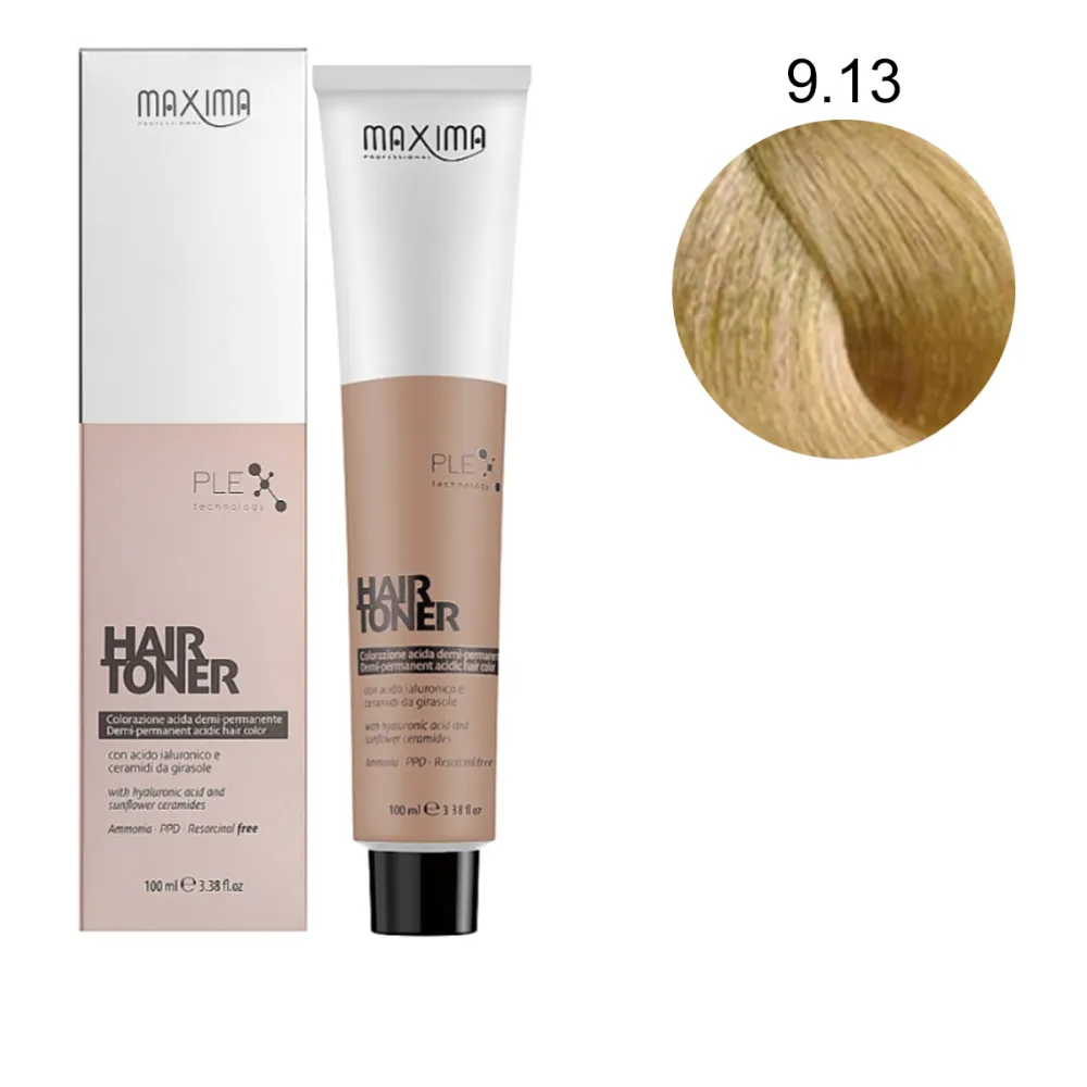 Демиперманентная краска для волос Maxima с гиалуроновой кислотой и керамидами 100 мл (9.13 - золотой очень светлый блондин)