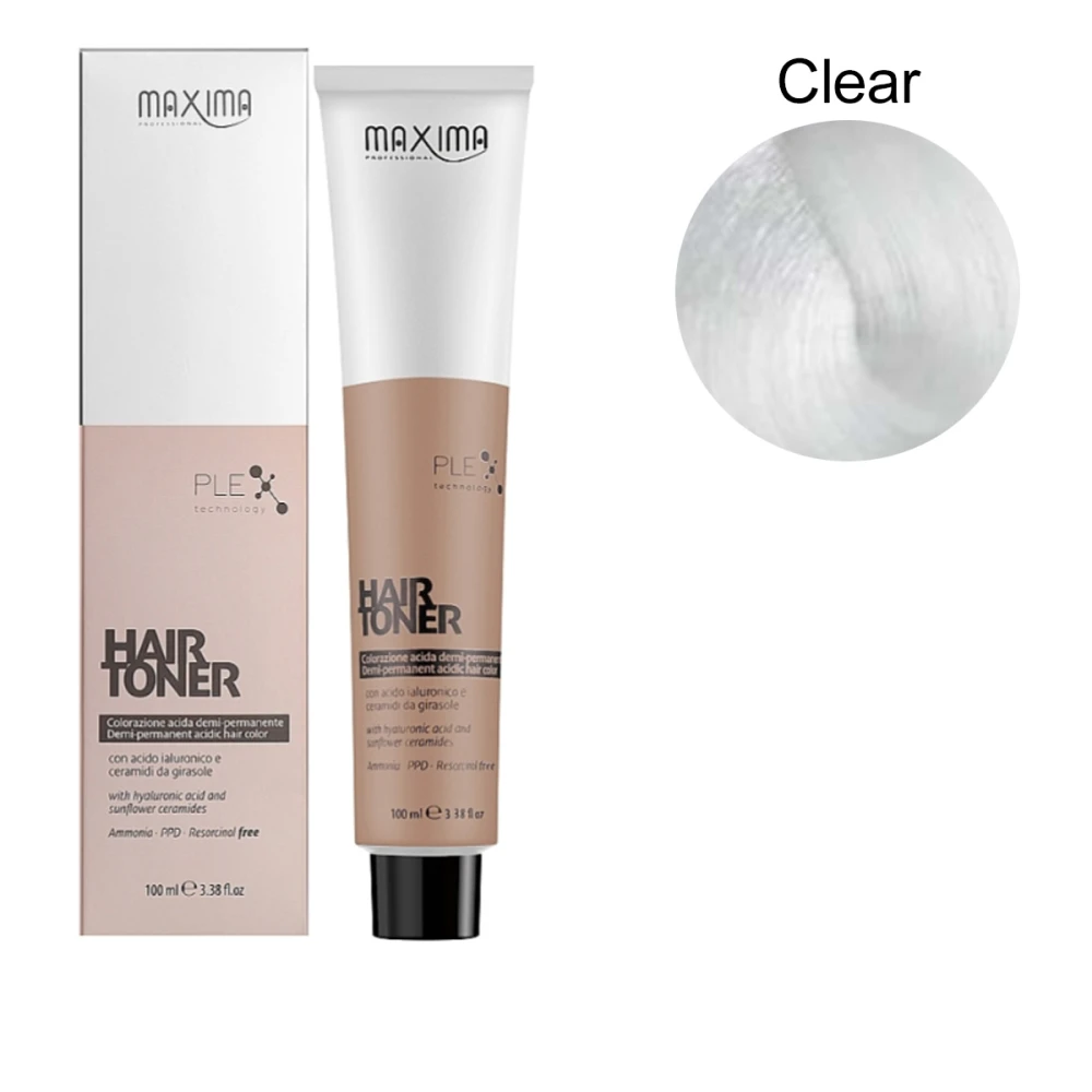 Демиперманентная краска для волос Maxima с гиалуроновой кислотой и керамидами 100 мл (Прозрачный)