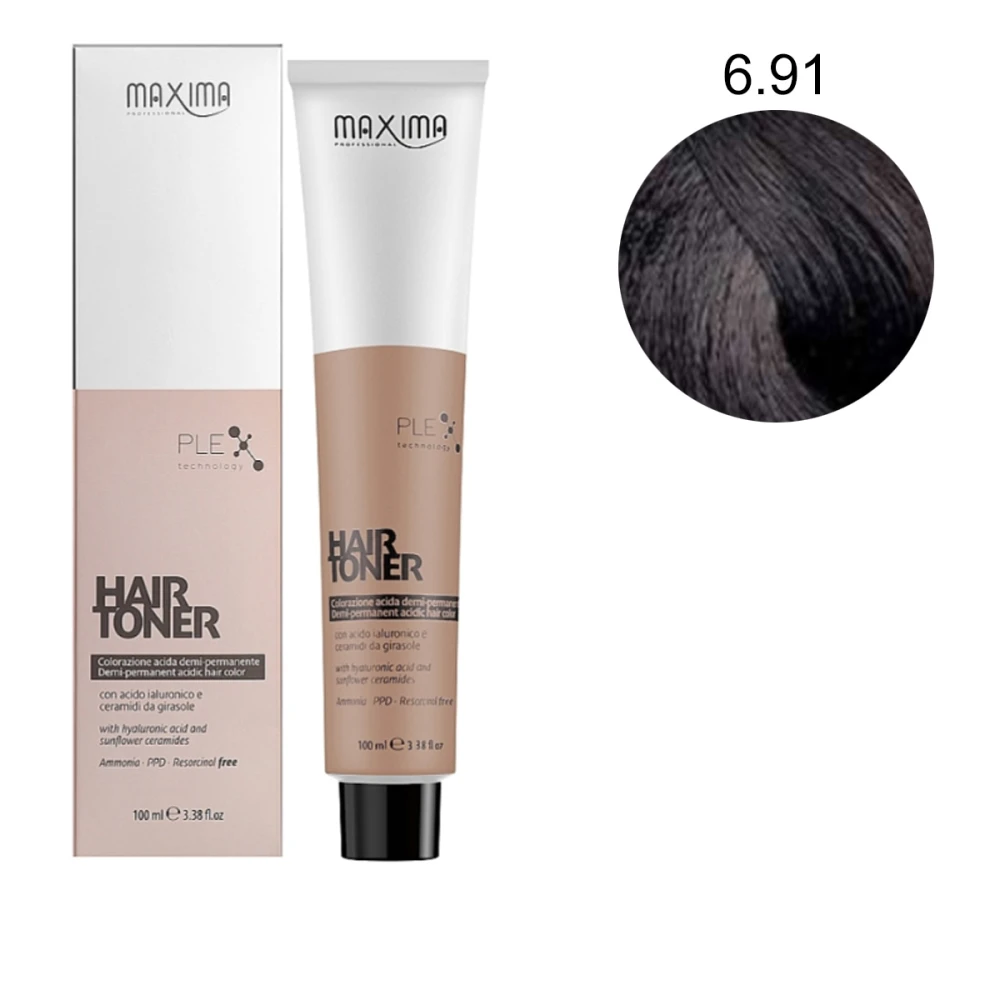 Демиперманентная краска для волос Maxima с гиалуроновой кислотой и керамидами 100 мл (6.91 - ледяной каштановый темный блондин)