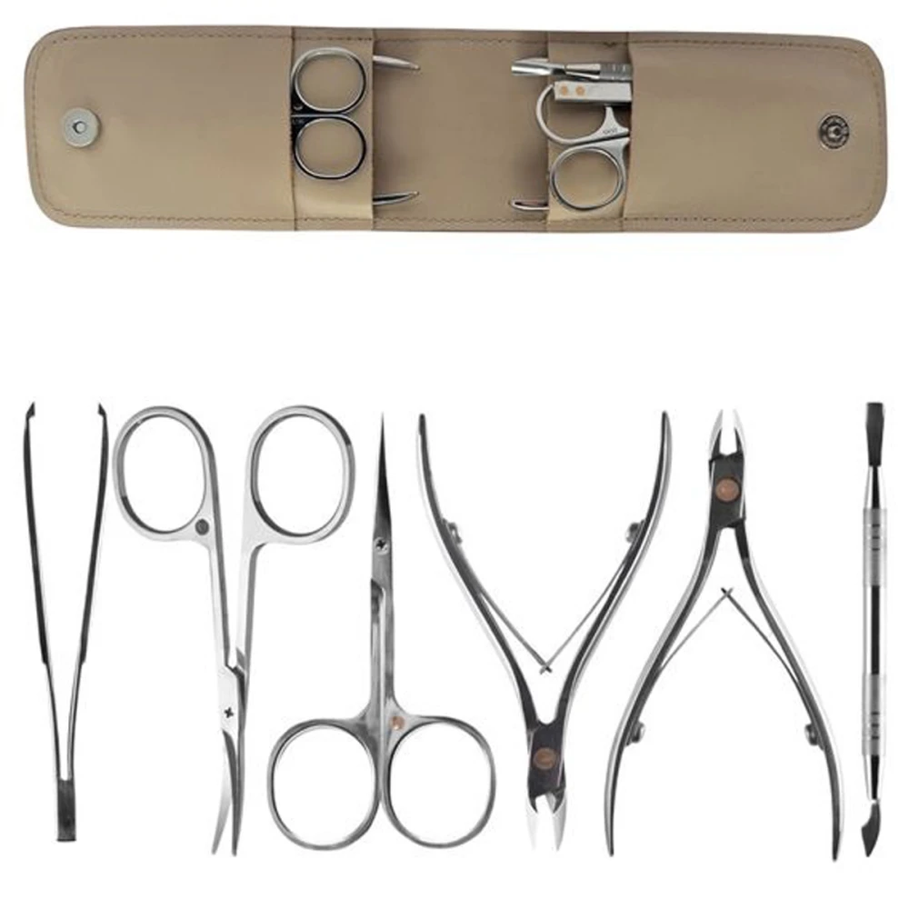 Набор инструментов OLTON 6 ед. (кусачки М + кусачки XS + ножницы 100мм + ножницы для ногтей + топорик + пинцет) (Бежевый)