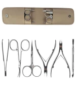 Набор инструментов OLTON 6 ед. (кусачки М + кусачки XS + ножницы 100мм + ножницы для ногтей + топорик + пинцет) (Бежевый)
