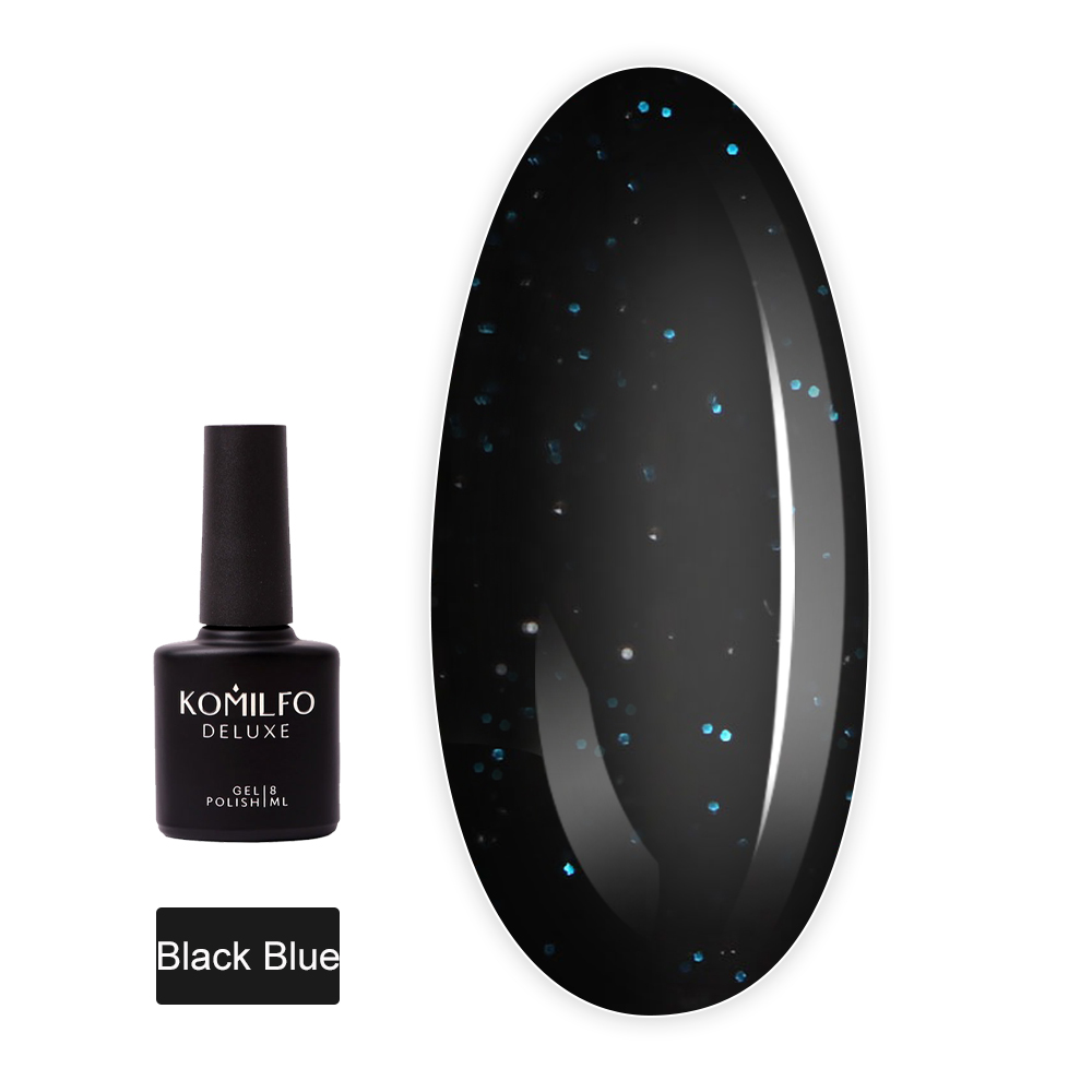 Гель лак  KOMILFO 8 мл (Black Blue)