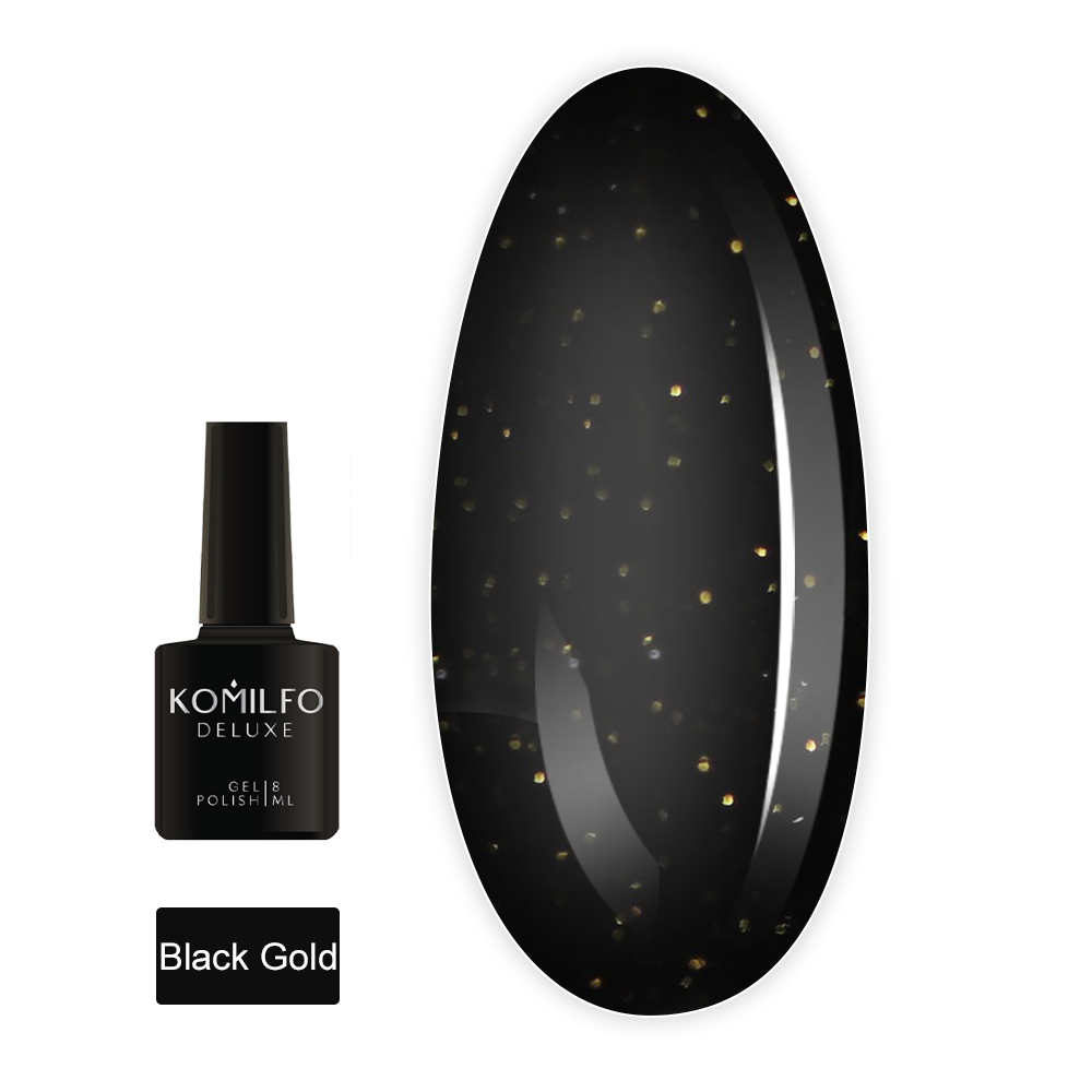 Гель лак  KOMILFO 8 мл (Black Gold)