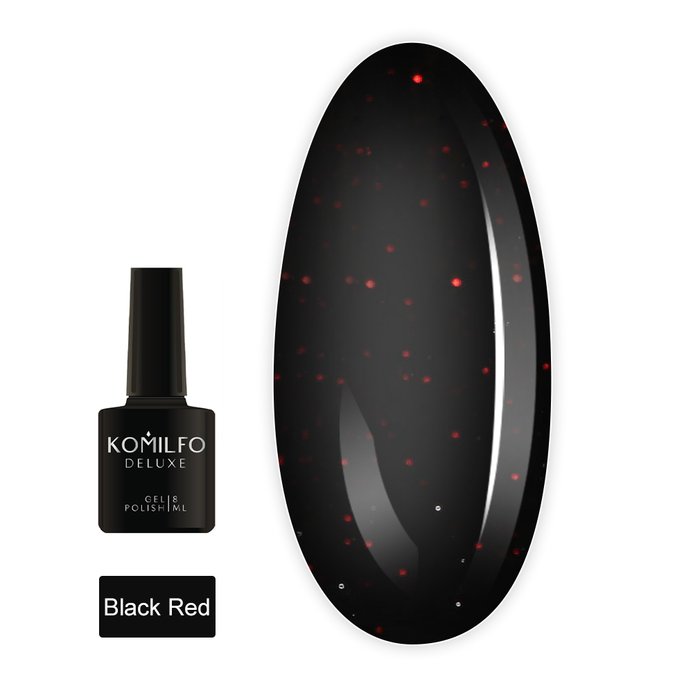 Гель лак  KOMILFO 8 мл (Black Red)