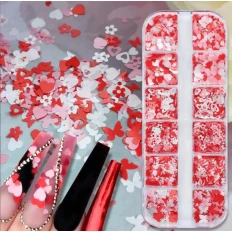 Набор голографических страз из потали для дизайна ногтей