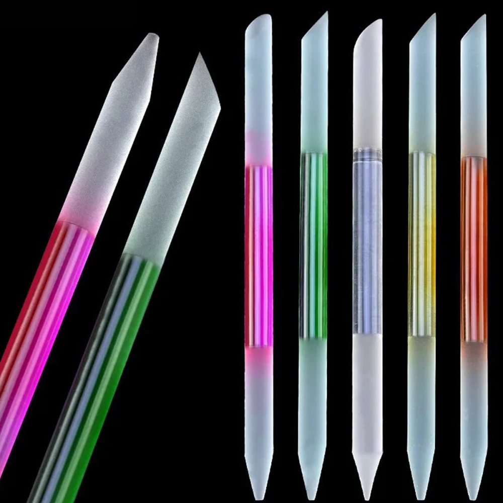 Двухсторонняя стеклянная пилка для ногтей кутиклы (3 в 1)