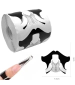 Форма для наращивания ногтей Черный с белым 300 шт