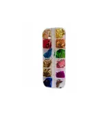 Набір кольорової фольги жатої для дизайну нігтів 12 шт. в уп. "А"