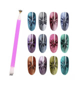 Ручка-магнит для гель лака кошачий глаз двухсторонняя многофункциональная