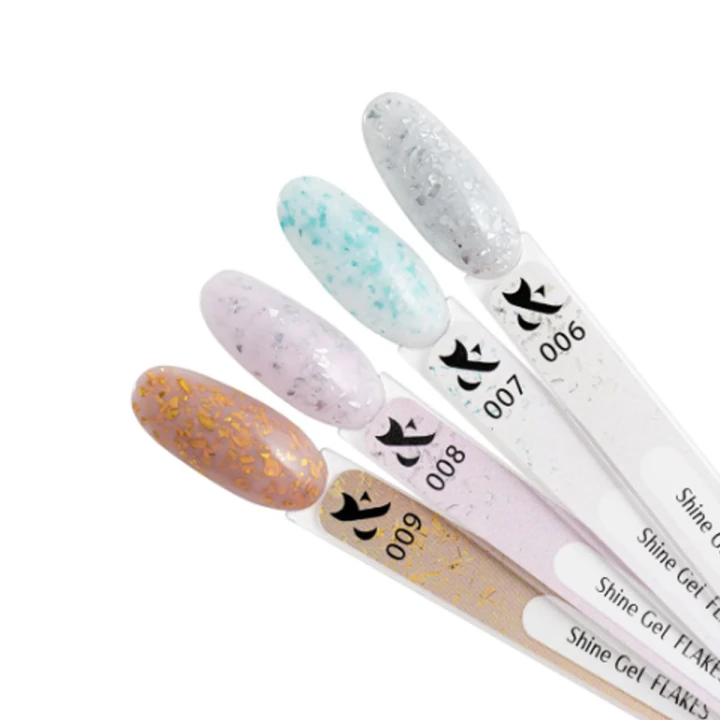 Гель Shine Gel для укріплення натуральних нігтів 15 мл (Flakes 006)