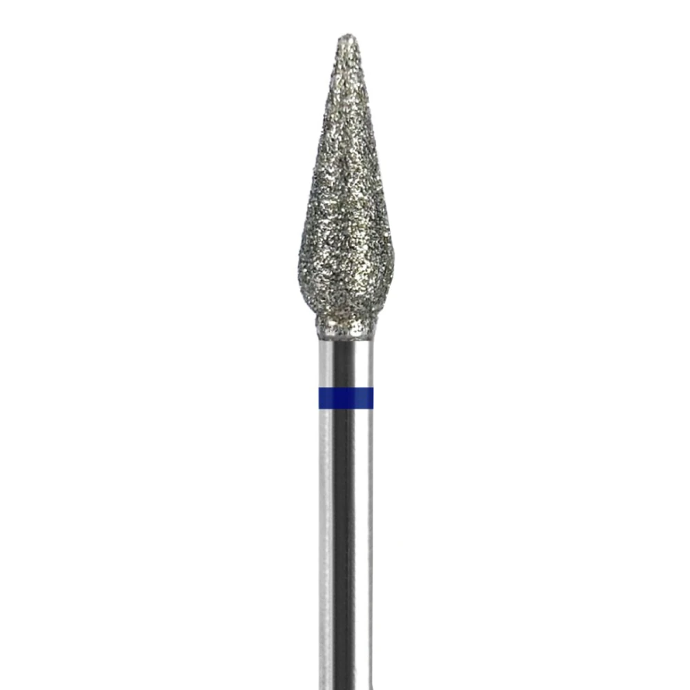 Фреза алмазная NailSofTheDay длинная морковка 4 мм х 12 мм синяя