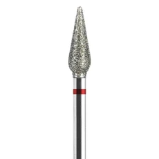 Фреза алмазна NailSofTheDay довга морква 4 мм х 12 мм червона