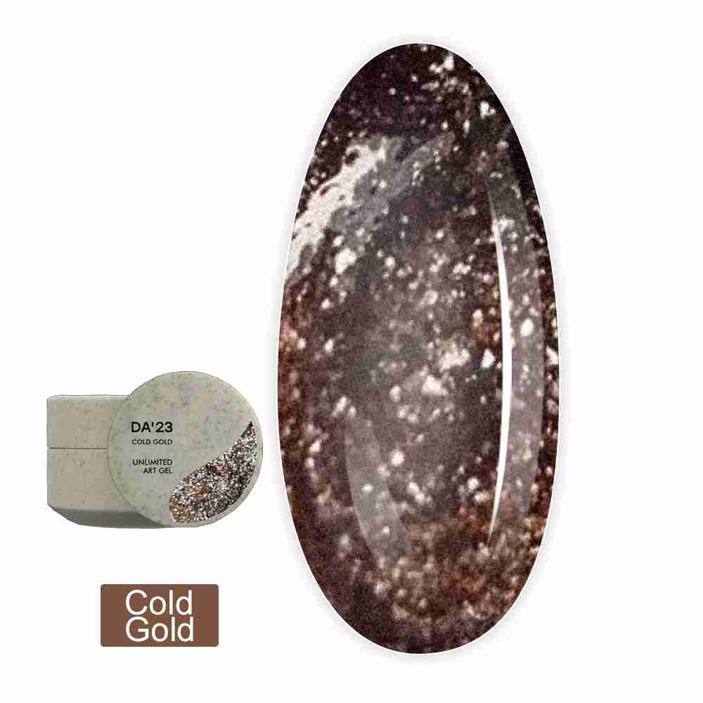 Гель Unlimited art gel DA_23 5 мл (Cold Gold)